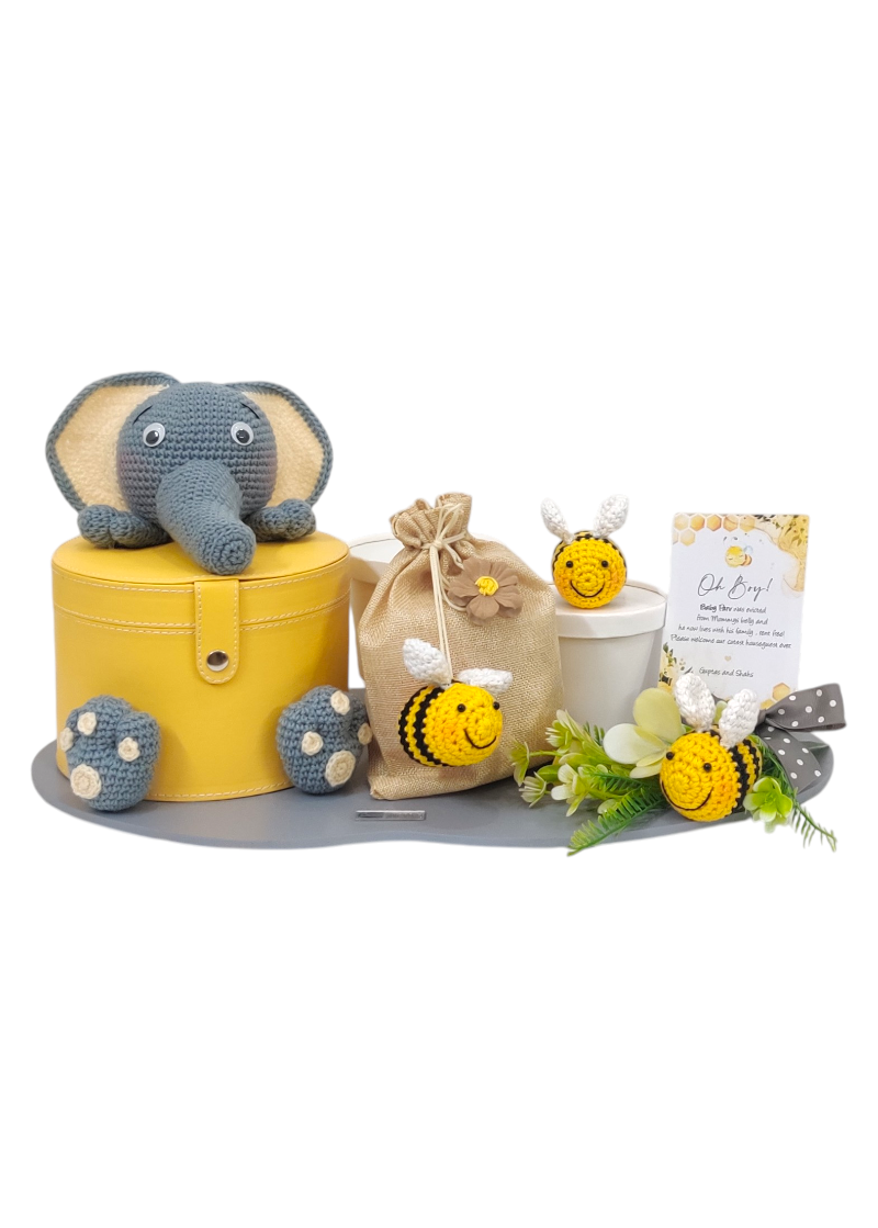 Buzzing With Joy Announcement Platter